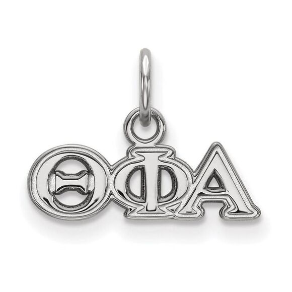 Sterling Silver Theta Phi Alpha XS (Tiny) Greek Letters Charm - Picture 1 of 3